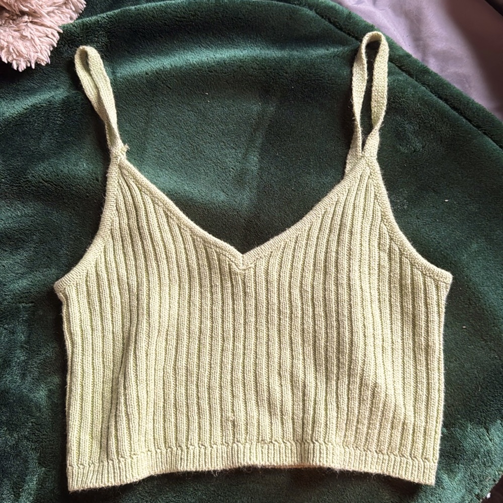 Light green crop top